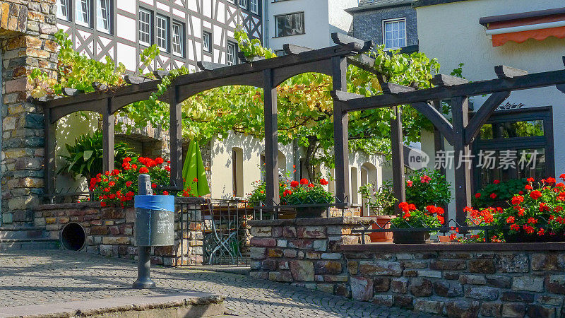 德国鲁德斯海姆的街景(Rüdesheim am Rhein)